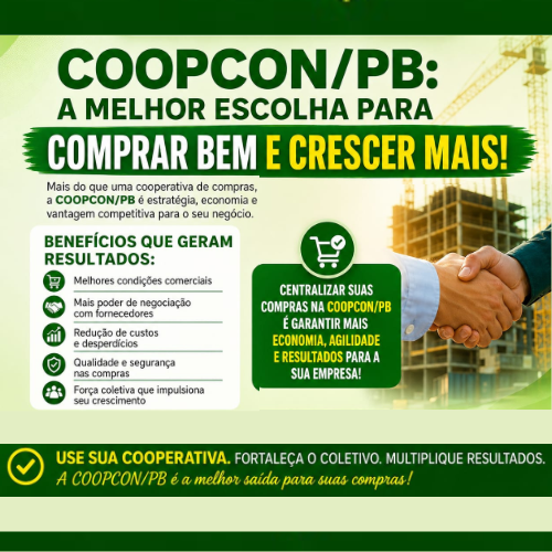 COOPCON/PB e NB CAPACITAÇÃO: uma parceria estratégica que fortalece os compradores e impulsiona resultados na construção civil